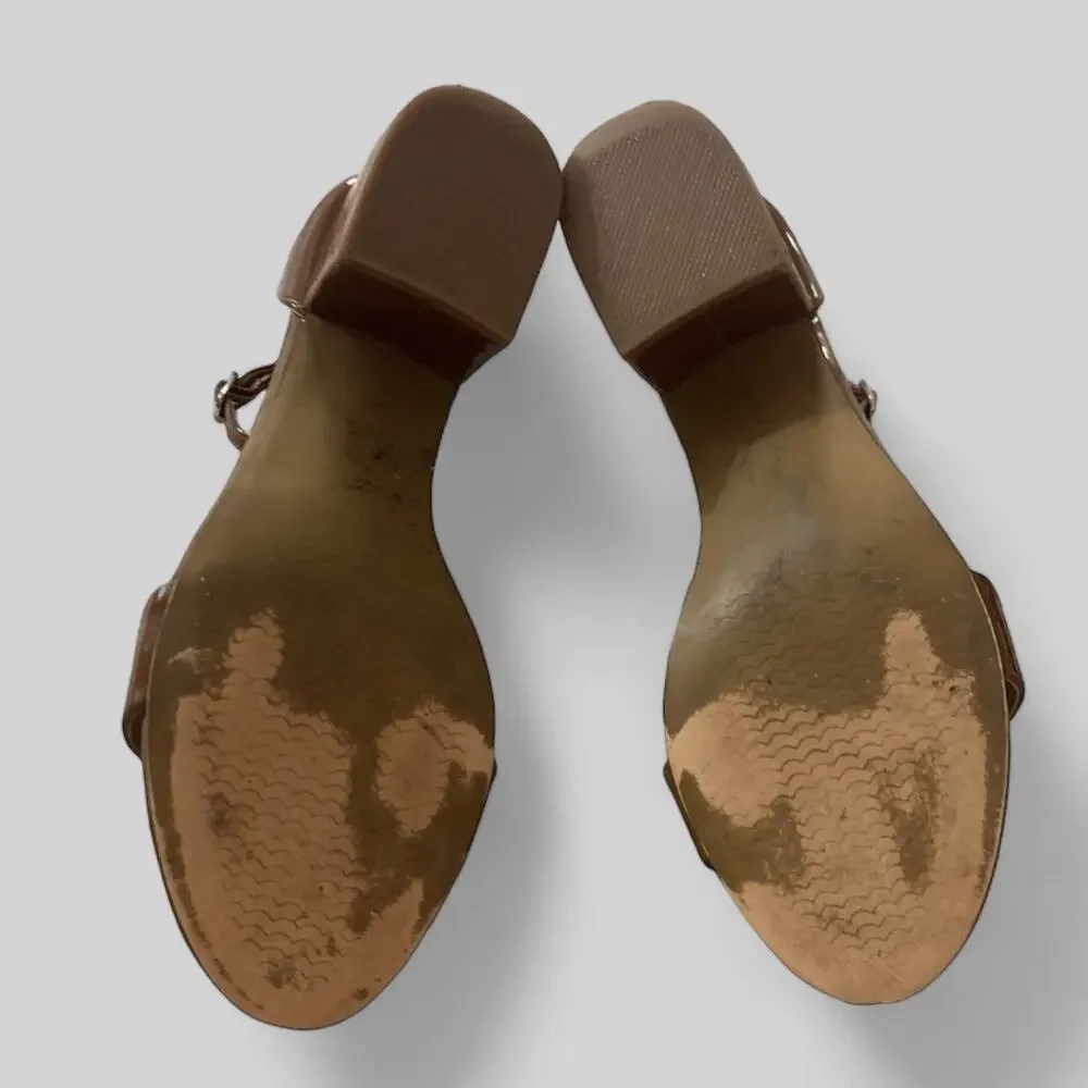 Steve Madden Irenee Cognac Patent Sandals | Size 7 - Picture 6 of 6